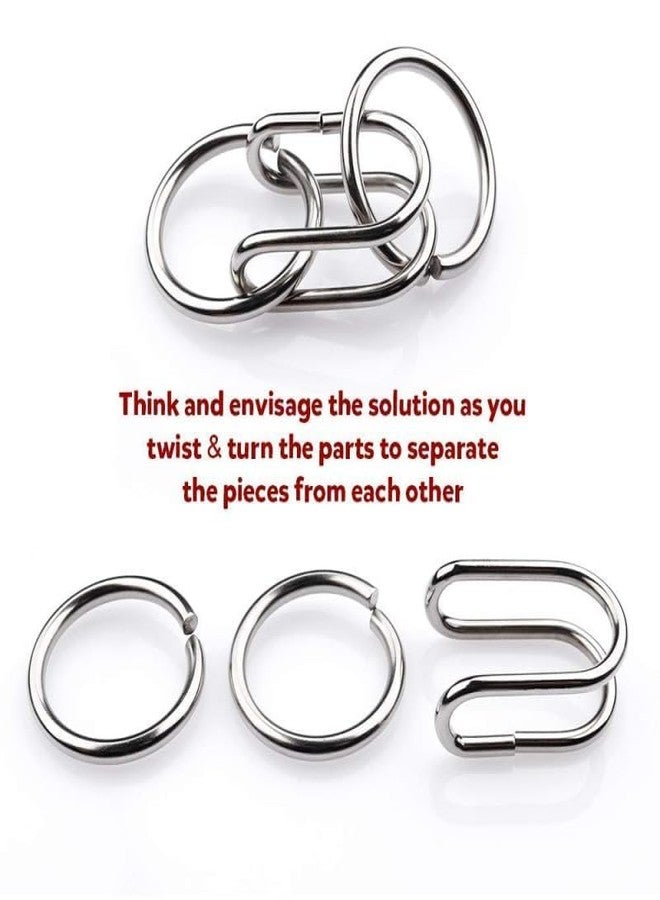 G2gather (12 PC Set) Brain Teasers Metal Wire Puzzle IQ Mental Puzzle Toys for Gifts, Party Favors, Prizes, Disentanglement Unlock Interlock Toys Brain Teaser - Image 3